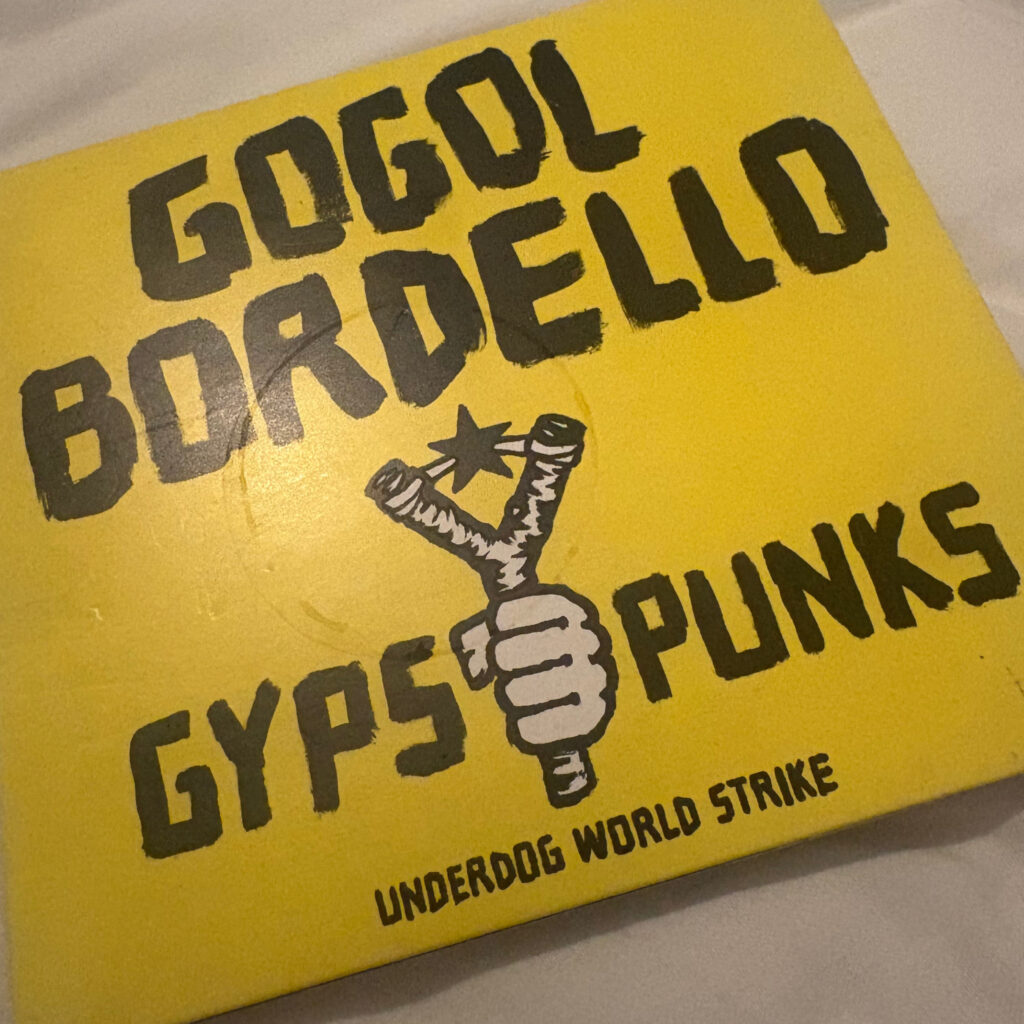 A photo of the CD cover for Gogol Bordello's Gypsy Punks album